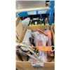 Image 1 : BOX OF HILTI COMPOUND GUN, ELECTRIC METAL CUTTING CHOP SAW, & INDUSTRIAL CABLE PULLING TOOL