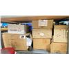 Image 2 : ASSORTED BOXES OF RESIDENTIAL / COMMERCIAL LIGHTING LOCATED UNDER GREY ROLLING TABLE