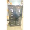 Image 1 : PAIR OF BLACK METAL FILEX 4 DRAWER FILE STORAGE CABINETS