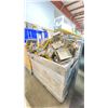 Image 1 : LARGE PALLET CRATE OF YELLOW HALOGEN INDUSTRIAL ELECTRIC WORK LIGHTS *PALLET CRATE INCLUDED*