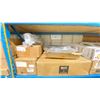 Image 2 : SHELF OF ASSORTED RESIDENTIAL WALL LIGHTS, CEILING LIGHTS, & CHANDELIERS *MUST TAKE ALL ON SHELF*