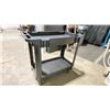 Image 2 : HUSKY BLACK PLASTIC 2 TIER MOBILE PRODUCT CART