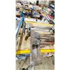 Image 2 : SHELF OF ASSORTED INDUSTRIAL LARGE TOOLS & YARD TOOLS
