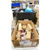 Image 1 : BOX OF AUTOMATIC GAUGED AIR VENT VALVES, & BIN OF ASSORTED PLUMBING PRODUCT *BIN INCLUDED*