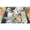 Image 2 : PALLET CRATE OF ASSORTED TIN DUCTING PARTS *PALLET BIN NOT INCLUDED*