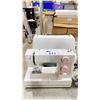 Image 1 : JANOME LIMITED EDITION WHITE ELECTRIC PORTABLE SEWING MACHINE WITH COVER & FOOT CONTROL