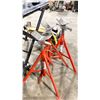 Image 2 : 3 RIDGID ORANGE INDUSTRIAL PIPE STANDS
