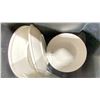 Image 8 : TABLE TOP OF ASSORTED VENTS, CASTERS, PLATES, SCALE, FABRIC, CAUTION SIGNS, & CABLES *BINS