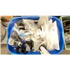 Image 2 : TABLE TOP OF ASSORTED CRATES OF PLUMBING, COMMERCIAL RUBBER BASEBOARD, EASTMAN EXPANSION TANK, &
