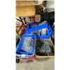 Image 2 : TABLE BOTTOM OF ASSORTED COIL NAILS, ELECTRICAL CABLE, & BINS OF SCREWS *CRATES & BINS INCLUDED*