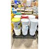 Image 1 : PALLET OF ASSORTED PAILS OF INDUSTRIAL JOINT COMPOUND, PAINT, & MEDIUM COAT *MUST TAKE ALL ON