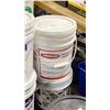 Image 8 : PALLET OF ASSORTED PAILS OF INDUSTRIAL JOINT COMPOUND, PAINT, & MEDIUM COAT *MUST TAKE ALL ON
