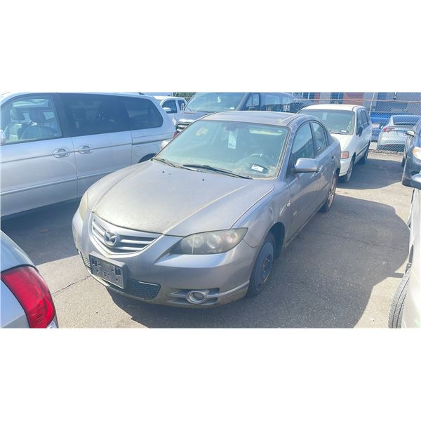 2004 MAZDA 3 2.3, 4DR SEDAN, GREY, VIN JM1BK123X41184220