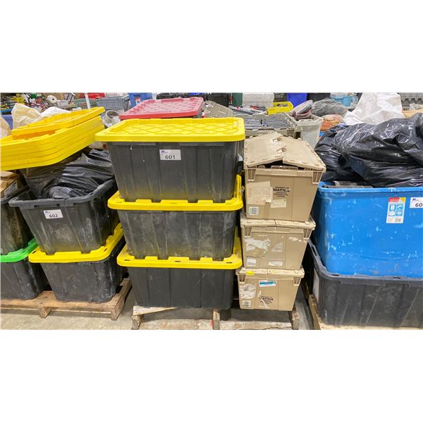 PALLET OF ASSORTED PVC MATERIAL / PLUMBING HARDWARE *BINS INCLUDED*