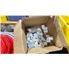 Image 2 : PALLET OF ASSORTED PVC MATERIAL / PLUMBING HARDWARE *BINS INCLUDED*