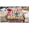 Image 1 : PALLET OF STUCCO COMPOUND, NEW SOLID WOOD LOCK FLOORING & INTERLOCKING FOAM FLOOR MATS *MUST TAKE