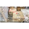 Image 2 : PALLET OF ASSORTED DONGPENG LINEN LOOK LARGE FLOOR TILES 600MM X 600MM