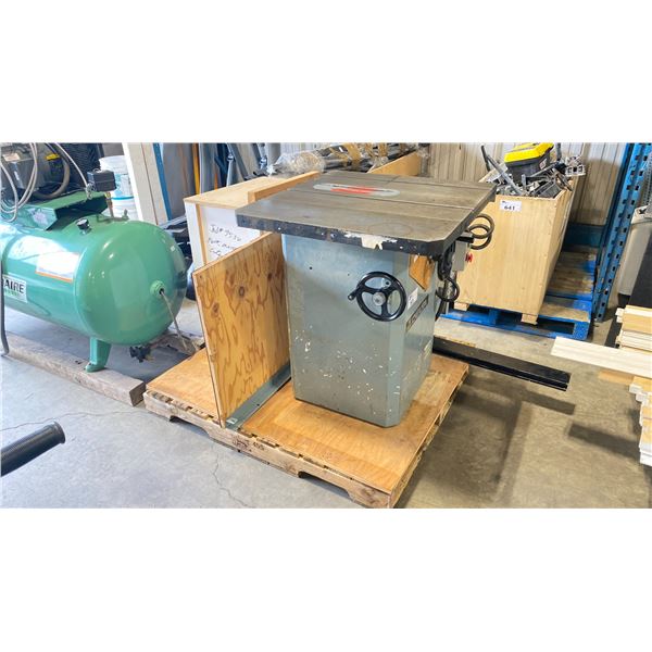 DELTA 522519 A88 INDUSTRIAL 10" ELECTRIC SINGLE PZ TABLE SAW WITH SIDE RAIL, PUSH TOOL, TABLE WOOD,