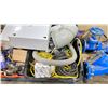 Image 3 : PALLET OF ASSORTED ELECTRICAL CORDS, HARDWARE, PLASTIC BAGS, HOOD FAN *MUST TAKE ALL ON PALLET*