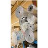 Image 2 : SHELF OF ASSORTED INSULATION, DUCTING CONNECTORS & STACK OF WIRE SHELVES