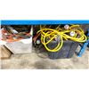 Image 2 : SHELF OF ASSORTED HOSES, EXTENSION CORDS & WORK LIGHTS