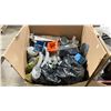 Image 2 : BOX OF COIL NAILS, WEATHER STRIPPING, TOILET SEATS, WALL MOUNTED SINK,  LIGHTING COVERS, OUTLET