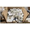 Image 2 : BOX OF ASSORTED CHROME PLATED FAUCETS, ELECTRICAL WIRE, OUTLET COVERS, ALUMINUM COMPRESSED AIR