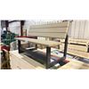 Image 2 : LIFETIME PLASTIC & METAL ADJUSTABLE 3 SEAT BENCH/PICNIC TABLE 55"W X 31"D X 35"H