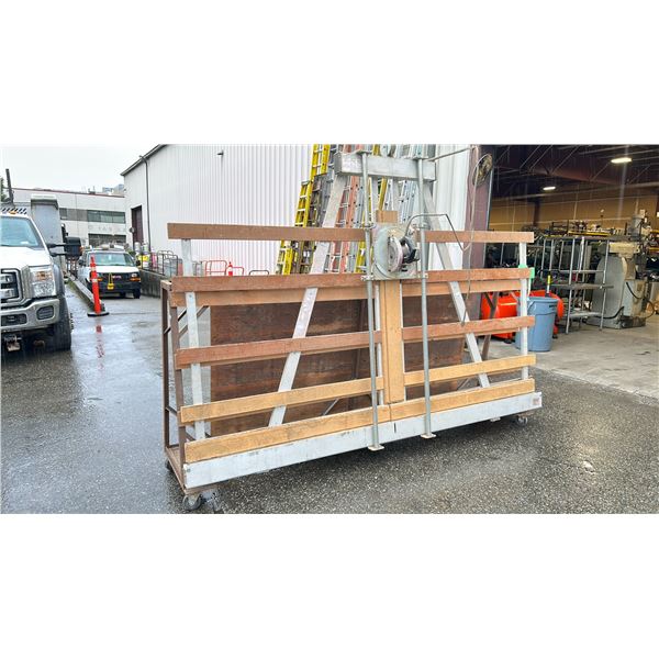 BLACK & DECKER 34801-00 HAND OPERATED 8" INDUSTRIAL ELECTRIC PANEL SAW ON A-FRAME CUSTOM MOBILE CART