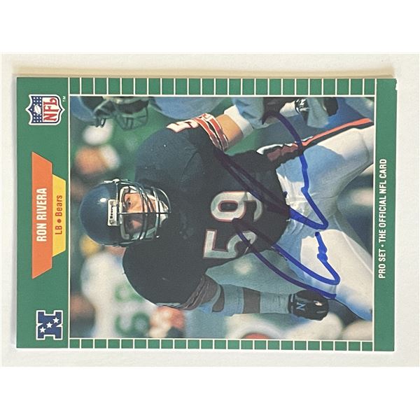 Chicago Bears Ron Rivera 1989 NFL #48 signed trading card