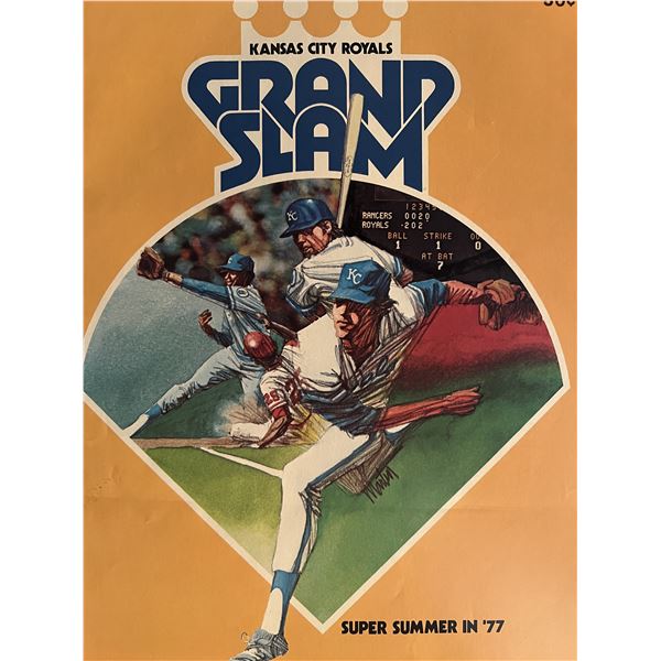 Kansas City Royals 1977 program. 8x11 inches
