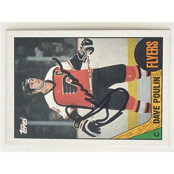 Philadelphia Flyers Dave Poulin 1987 Topps #39 signed trading card