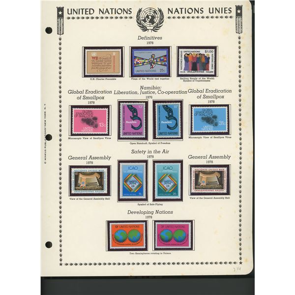 United Nations New York Stamps 1977-1978