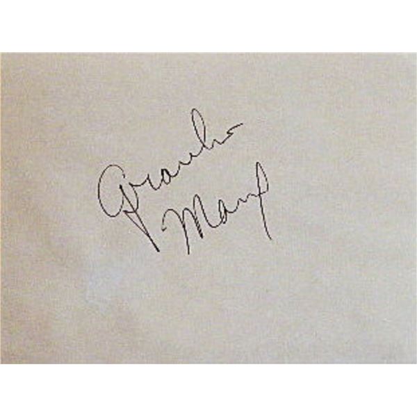 Groucho Marx signature slip