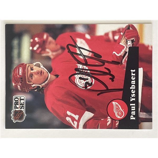 Detroit Red Wings Paul Ysebaert 1991 Pro Set #59 signed trading card