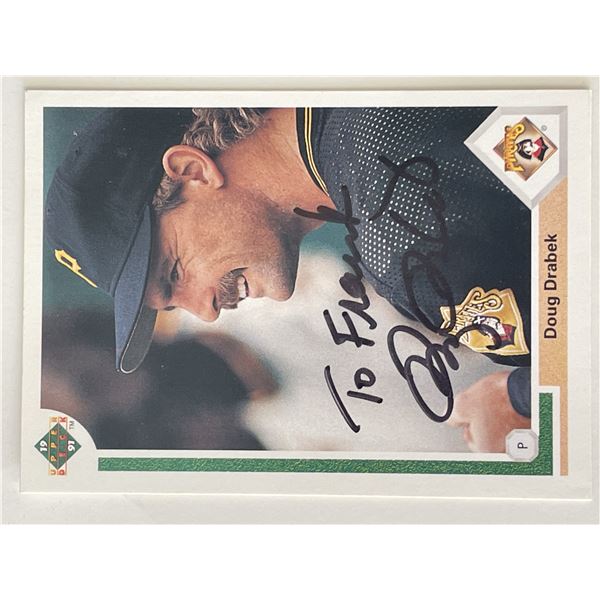 Pittsburgh Pirates Doug Drabek signed 1991 Upper Deck trading card