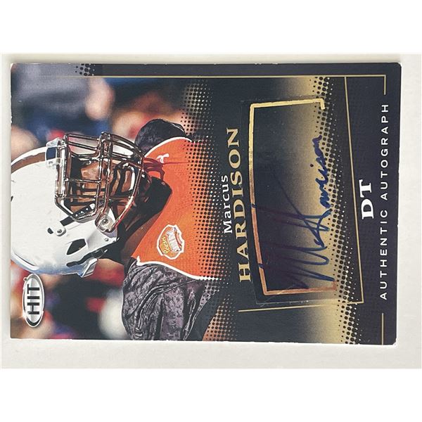 Marcus Hardison signed Sage Hit trading card