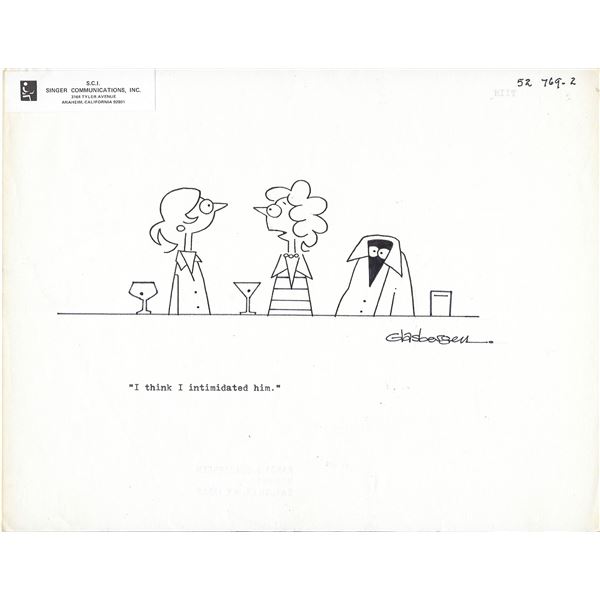 Randy Glasbergen signed original hand drawn sketch