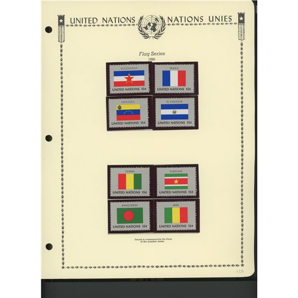 United Nations New York Stamps 1980