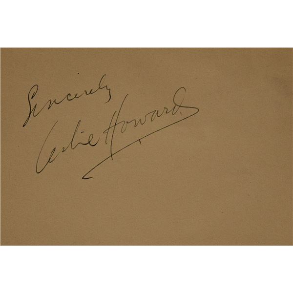 Leslie Howard signature slip