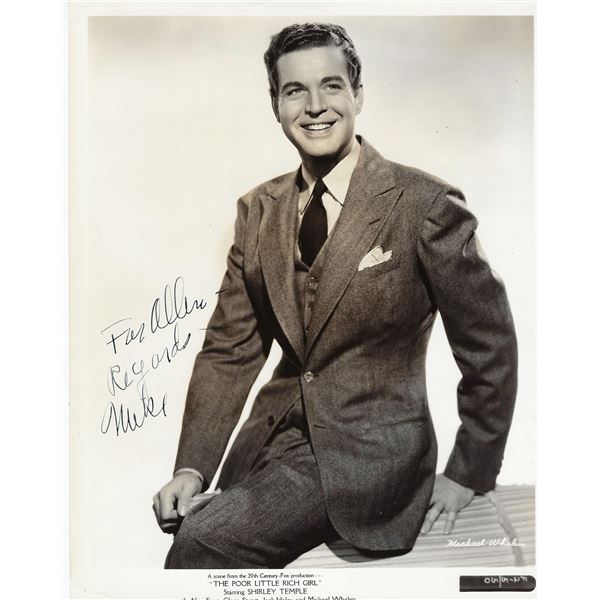 Poor Little Rich Girl Michael Whalen signed movie photo