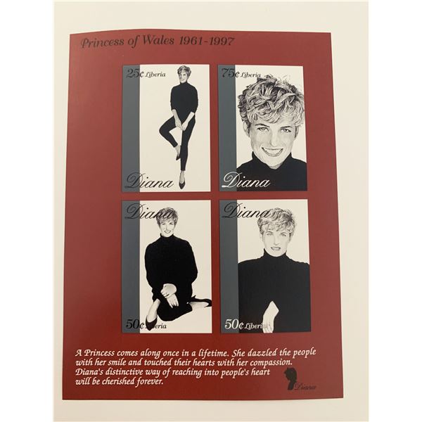 Diana Princess of Wales commemorative stamp set