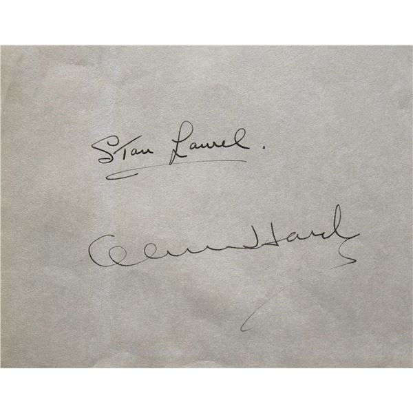 Laurel & Hardy signature slip