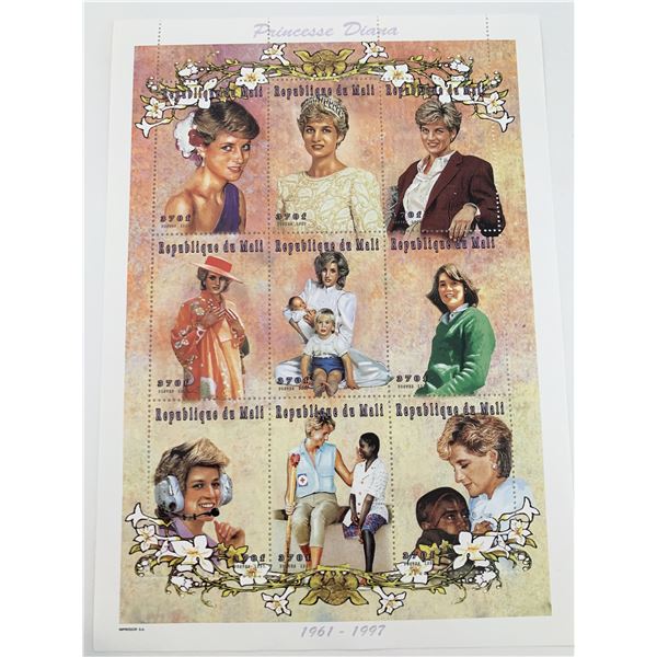 Princess Diana commemorative stamp set