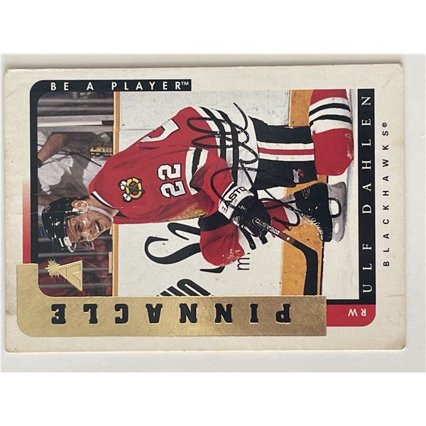 Chicago Blackhawks Ulf Dahlén 1997 Pinnacle #35 signed trading card