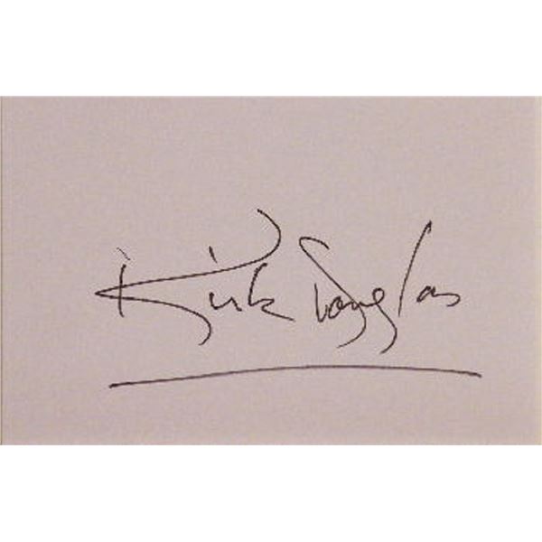 Kirk Douglas signature slip