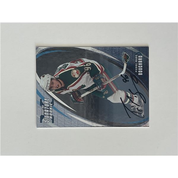 Minnesota Wild Pierre-Marc Bouchard 2003 In The Game # 196 signed trading card