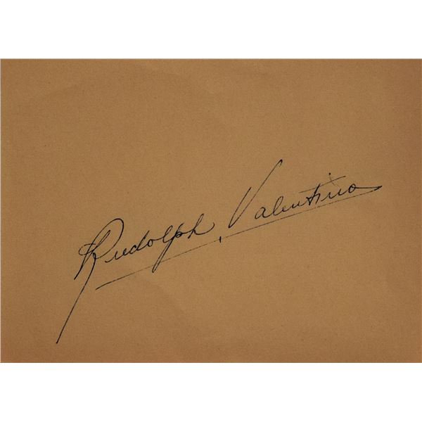Rudolph Valentino signature slip
