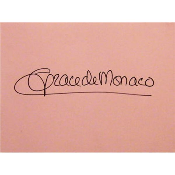 Princess Grace DeMonaco signature slip