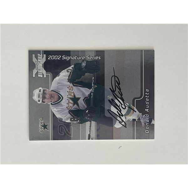 Dallas Stars Donald Audette 2002 In The Game #139 signed trading card